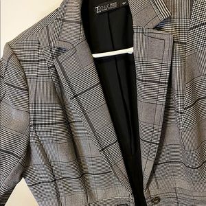NY&Co BLK/WHT/GRY CHECKERED BLAZER